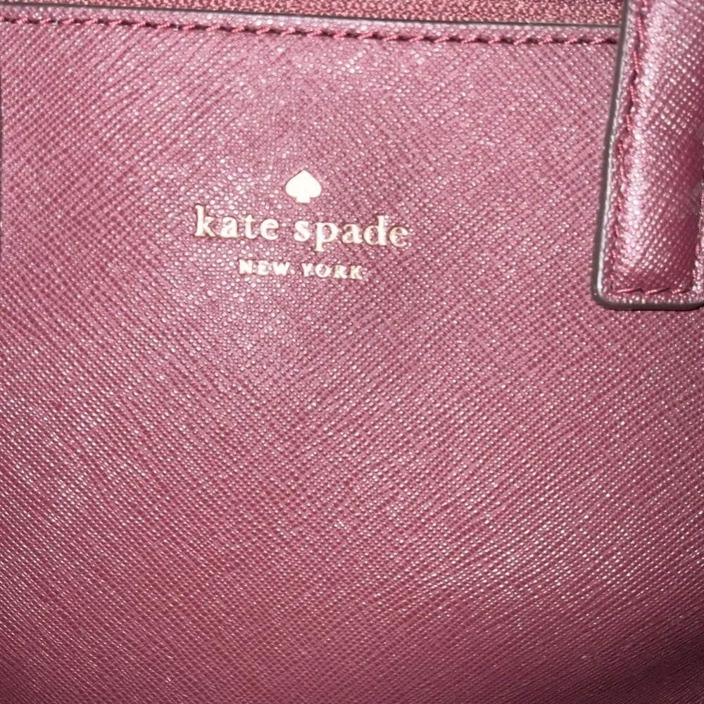 Kate Spade Burgundy Glitter Crossbody Hand Bag